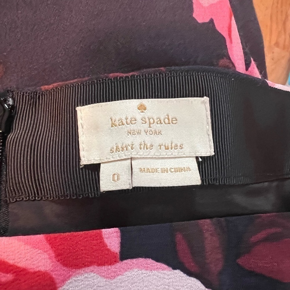 Kate Spade Rosa Crepe Rambling Roses Skirt - Picture 6 of 7